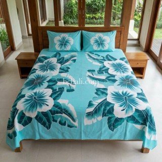 Rayon Bedsheet Hand Painted by Balinese Artisans